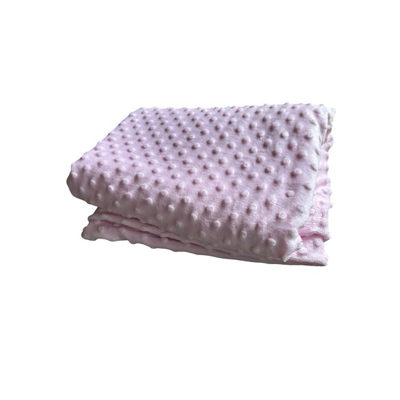 Dimpled PINK Minky Fabric - 60 inch  wide -1  1/3 Yard - Picture 2 of 4